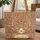 Floral Cat Face Botanical Vines Wreath - Everyday Carry Gift for Cat Lover Quilted Tote Bag - 1