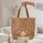 Floral Cat Face Botanical Vines Wreath - Everyday Carry Gift for Cat Lover Quilted Tote Bag - 5