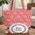 Bee Flowers Leaves Honeycomb Floral Wreath - Everyday Carry Travel Essentials Gift Quilted Tote Bag - 1