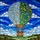 Hot Air Balloon Mosaic Flowers Birds Crystal Golden Scrollwork - Home Decor Gift Stained Glass Suncatcher - 5