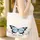 Butterfly Floral Blooms Organic Vines Leaves Curved Scroll Everyday Carry Travel Gift Quilted Tote Bag - 4