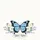 Butterfly Floral Blooms Organic Vines Leaves Curved Scroll Everyday Carry Travel Gift Quilted Tote Bag - 7