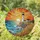 White Lighthouse Red Roof House Cliff Ocean Sunset Tall Grass - Home Decor Gift Stained Glass Suncatcher - 1