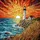 White Lighthouse Red Roof House Cliff Ocean Sunset Tall Grass - Home Decor Gift Stained Glass Suncatcher - 5