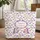 Ornate Pink Butterflies Lavender Floral Wreath Everyday Carry Gift for Her Quilted Tote Bag - 1