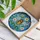 Honeybee Blossoms Swirling Sky Water - Home Decor Gift for Nature Lovers Stained Glass Suncatcher - 3