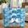 Coastal Seagulls Ocean Waves Beach Grass Name Sign Travel Essentials Gift Quilted Tote Bag - 1