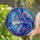Majestic Wolf Head Piercing Blue Eye Cosmic Nebula Galaxy Home Decor Gift Stained Glass Suncatcher - 2