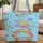 Peace Sign Flowers Leaves Hearts Stars Personalized Everyday Carry Gift Quilted Tote Bag - 1