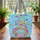 Peace Sign Flowers Leaves Hearts Stars Personalized Everyday Carry Gift Quilted Tote Bag - 3