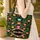 Ornate Embroidered Folk Art Flowers Wreath Personalized - Everyday Carry Gift Quilted Tote Bag - 4