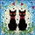 Black Cats Red Sunglasses Bow Tie Pennant Flags - Cat Lover Home Decor Gift Stained Glass Suncatcher - 5