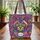 Cat Face Lines Shapes Everyday Carry Gift for Cat Lover Quilted Tote Bag - 3
