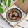 Black Bat Glowing Eyes Fiery Orange Wings Circle - Home Decor Gift for Bat Lover Stained Glass Suncatcher - 3