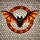 Black Bat Glowing Eyes Fiery Orange Wings Circle - Home Decor Gift for Bat Lover Stained Glass Suncatcher - 5