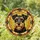 Curious Black Tan Terrier Dog Portrait Segmented Border - Home Decor Gift for Dog Lover Stained Glass Suncatcher - 1