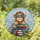 Furry Monkey Stacked Books Mosaic Sunglasses - Reading Nook Decor Gift Stained Glass Suncatcher - 1