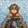 Furry Monkey Stacked Books Mosaic Sunglasses - Reading Nook Decor Gift Stained Glass Suncatcher - 5