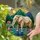 Majestic Elephant Walking Water Lotus Flowers Mountain Sun - Wildlife Lover Home Decor Gift Stained Glass Suncatcher - 2