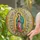 Our Lady of Guadalupe Rose Wreath Golden Light - Devotional Home Decor Gift Stained Glass Suncatcher - 2
