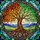 Tiffany Glass Gnarled Tree of Life Changing Seasons - Nature Home Decor Gift Stained Glass Suncatcher - 5