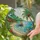 Tropical Beach Ocean Scene Boat Bungalows Palm Tree - Home Decor Gift for Ocean Lover Stained Glass Suncatcher - 2