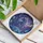 Cosmic Leaping Wolf Crescent Moon Waves - Wildlife Lover Home Decor Gift Stained Glass Suncatcher - 3