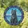 Stained Glass Russian Blue Cat Emerald Eyes Floral Leaves Sky Ocean Home Decor Gift Stained Glass Suncatcher - 1