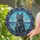 Stained Glass Russian Blue Cat Emerald Eyes Floral Leaves Sky Ocean Home Decor Gift Stained Glass Suncatcher - 2