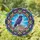 Magnificent Raven Historical Coins Circular Border Stained Glass - Wildlife Collector Gift Stained Glass Suncatcher - 1