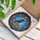 Magnificent Raven Historical Coins Circular Border Stained Glass - Wildlife Collector Gift Stained Glass Suncatcher - 3
