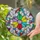 Tiffany Glass Jewel Tones Pentagons Hexagons Trapezoids - Home Decor Gift Stained Glass Suncatcher - 2