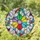Tiffany Glass Jewel Tones Pentagons Hexagons Trapezoids - Home Decor Gift Stained Glass Suncatcher - 1