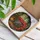 Large Shrimp Christmas Wreath Fireplace Scene - Festive Holiday Home Decor Gift Stained Glass Suncatcher - 3