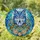 Wolf Head Dreamcatchers Pocket Watches Crescent Moon - Wildlife Lover Home Decor Gift Stained Glass Suncatcher - 1