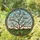 Blooming Magnolia Tree Green Leaves Rolling Hills Sky - Botanical Home Decor Gift Stained Glass Suncatcher - 1
