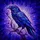 Blue Purple Raven Stained Glass Fractured Shapes - Home Decor Gift for Bird Lovers Stained Glass Suncatcher - 5
