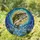 Large Bass Leaping Water Spray Swirling Mosaic Aquatic Reeds - Wildlife Fishing Home Decor Gift Stained Glass Suncatcher - 1