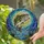 Large Bass Leaping Water Spray Swirling Mosaic Aquatic Reeds - Wildlife Fishing Home Decor Gift Stained Glass Suncatcher - 2