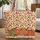 Personalized Polka Dot Pumpkins Fall Leaves Pine Cones - Everyday Carry Gift Quilted Tote Bag - 1