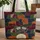 Vintage Patchwork Daisies Medallion Floral Hoop Frame - Everyday Carry Gift Quilted Tote Bag - 1