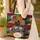 Vintage Patchwork Daisies Medallion Floral Hoop Frame - Everyday Carry Gift Quilted Tote Bag - 4