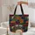 Vintage Patchwork Daisies Medallion Floral Hoop Frame - Everyday Carry Gift Quilted Tote Bag - 5