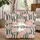 Blush Pink Magnolia Sage Green Name Wreath with Black White Stripes - Everyday Carry Gift Quilted Tote Bag - 1
