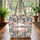 Blush Pink Magnolia Sage Green Name Wreath with Black White Stripes - Everyday Carry Gift Quilted Tote Bag - 3