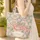 Color Block Floral Bouquet Berry Clusters Floral Wreath - Everyday Carry Gift Quilted Tote Bag - 4