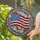 Floral American Flag Stained Glass Independence Day Home Decor Gift for Veterans Stained Glass Suncatcher - 2