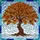 Gnarled Tree Mosaic Leaves Sky Land - Home Decor Gift for Nature Lover Stained Glass Suncatcher - 5