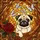 Pug Dog Rose Butterfly Floral - Window Display Home Decoration Gift for Pug Dog Owners Stained Glass Suncatcher - 5