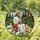 Jesus Christ Puppies Forest Scene - Christian Dog Lover Home Decor Gift Stained Glass Suncatcher - 1